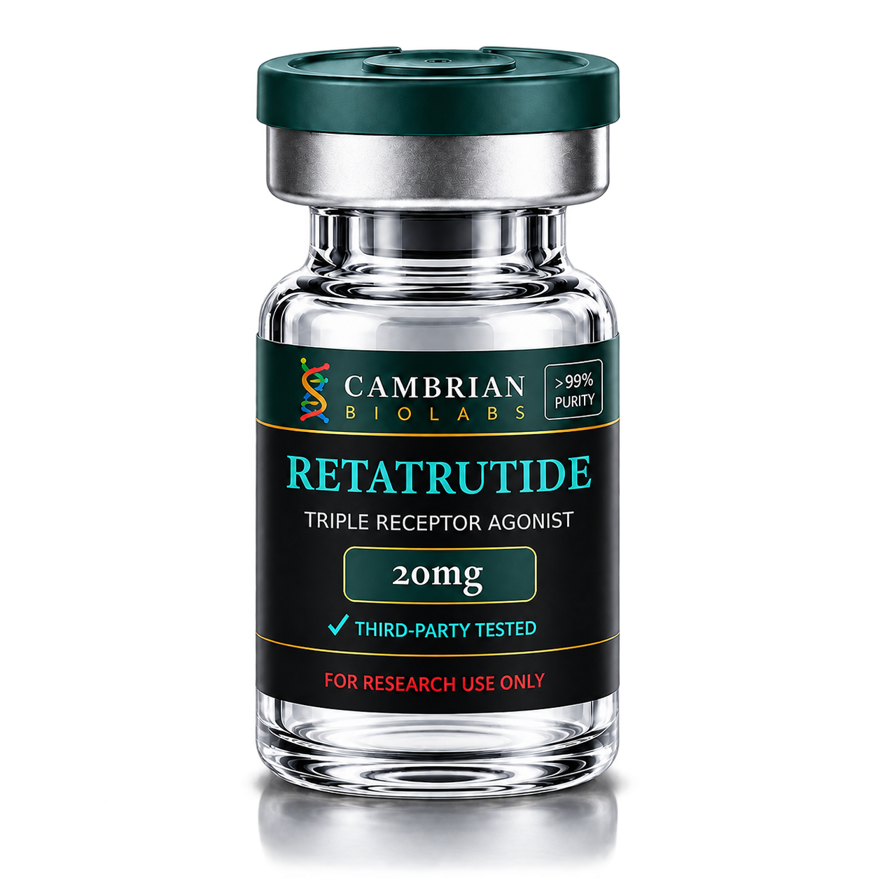 Cambrian BioLabs Retatrutide laboratory research vial
